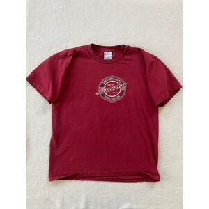Vintage Mens Large Red Southern Pines NC T-Shirt America Home Of The Brave